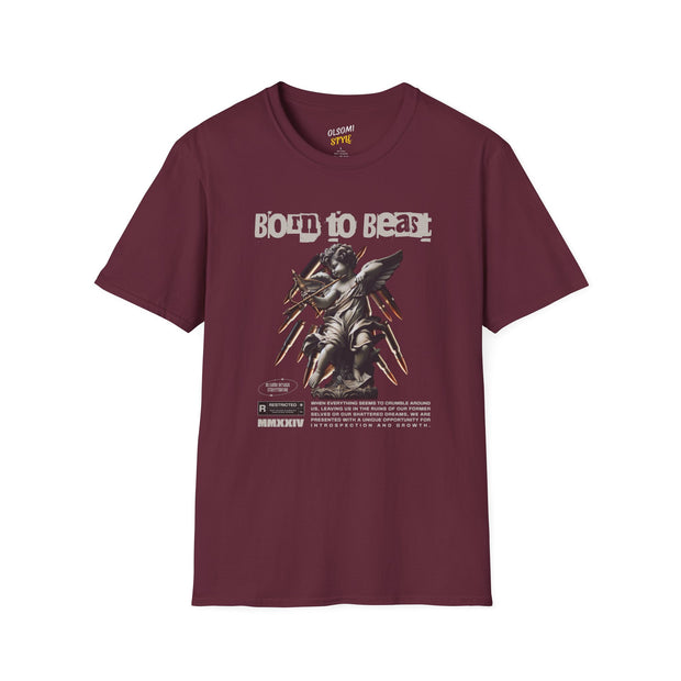 Born to Beast Graphic Tee, T-Shirt Casual Wear, Gifts for Her, Birthday Apparel, Streetwear Style