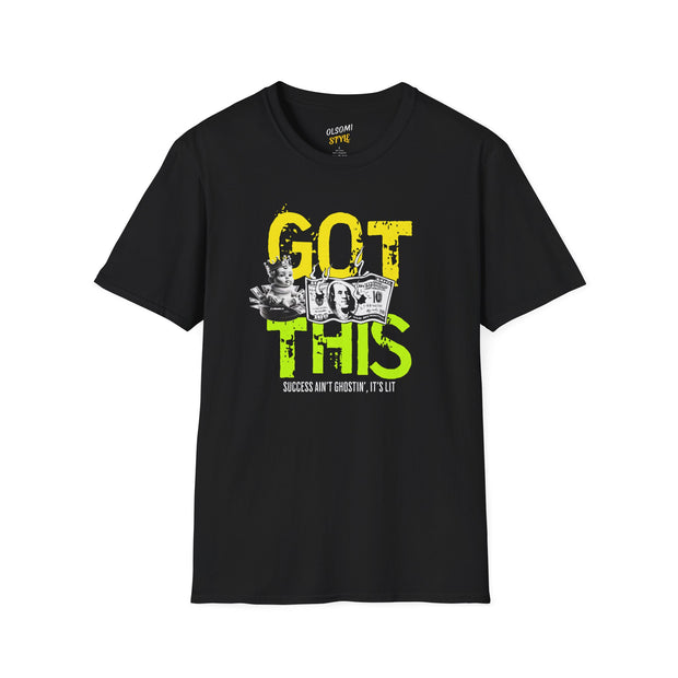 Motivational Unisex Softstyle T-Shirt - "Got This" Success Graphic Tee