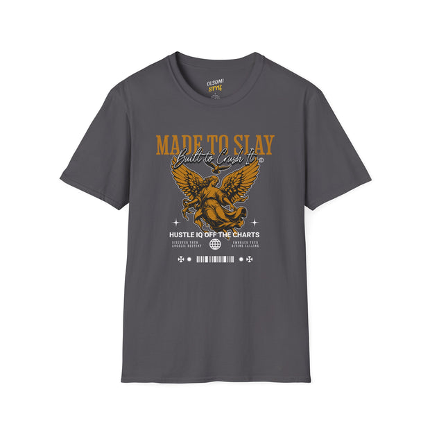 T-Shirt Motivational Graphic Tee, Made to Slay Shirt, Hustle T-Shirt, Unisex Inspirational Apparel, Gift for Dreamers