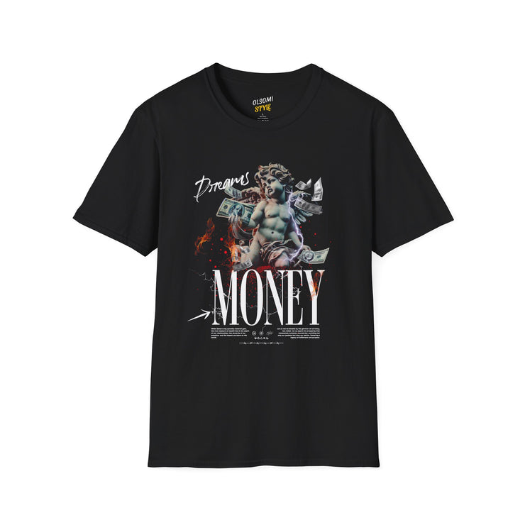 Unisex Softstyle T-Shirt - 'Dreams of Money' Graphic Tee - Trendy & Artistic Fashion