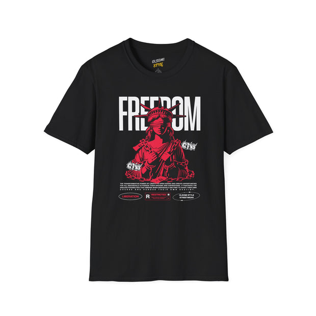 T-Shirt Unisex Softstyle - Freedom Graphic Tee for Independence Day and Activism